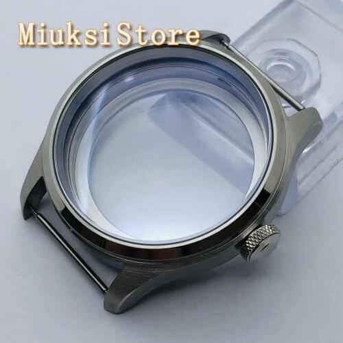 47mm mens stainless steel sterile watch case suitable for ETA 6497 6498 Sea gull st36 movement mens watch case
