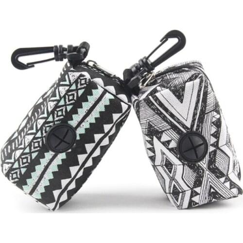 Dog Poop Bags Holder Leash Attached Waste Bag Dispenser Fit Most Dog Leash Portable for Hand Free Walking 2 Colors