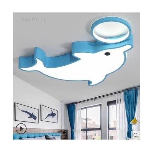 Childrens ceiling lamp bedroom lamp simple modern boy girl princess room cartoon dolphin ceiling lamp free shipping LED light