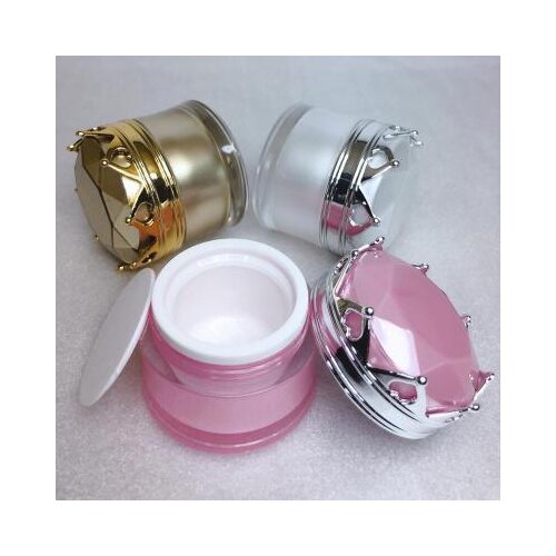 Cream Jar Crown Shape Plastic Refillable Empty Bottle Face Eyes Lotion Container Travel Nail Art Makeup Pot