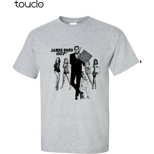 James Bond 007 T-Shirt Sean Connery vintage bikini girls 60s movie cotton tee