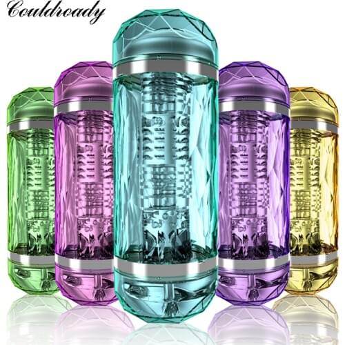 Pocket Pussy Automatic Masturbation Cup Vibrating crystal transparent Sucking Machine Male Masturbator Adults Sex Toys For Men