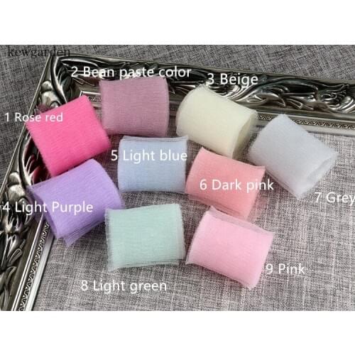 Kewgarden 60mm 6CM Cute Seersucker Ribbons Handmade Bowknot Yarn Ribbon DIY Riband Accessories 10M/Lot