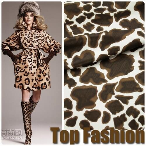 Leopard double Palace wrinkle cotton dress fabrics fashion garment cotton fabric wholesale high quality cotton cloth