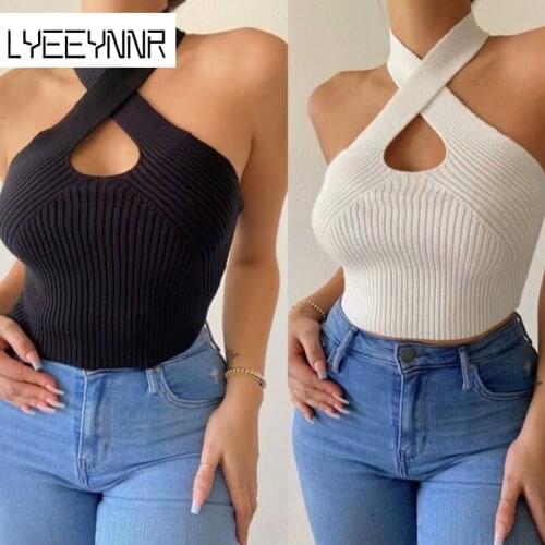 Женские трикотажные майки LYEEYNNR China At AliExpress