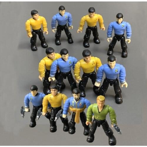Mega Construx Heroes Star Trek Captain Kirk & Commander Spock Action Figure Guns Toys Kids Gift