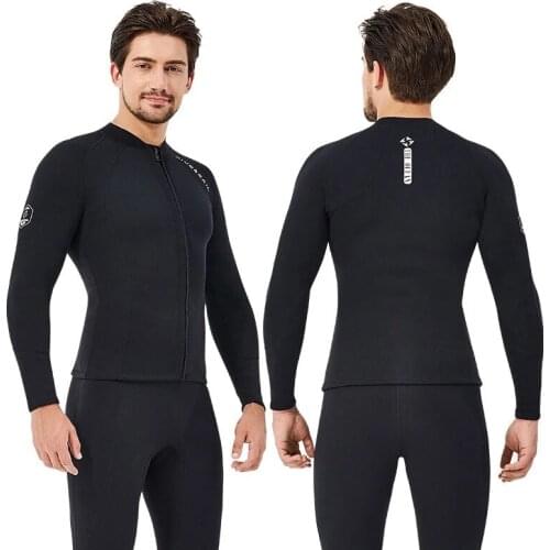 2MM Neoprene Wetsuit Diving jacket for men women long sleeve jacket Scuba spearfishing surfing Snorkeling coat thermal swimwear