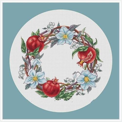 Cross Stitch Kit Packages Counted Cross-Stitching Kits New NOT PRINTED Cross stich Painting Christmas Wreath