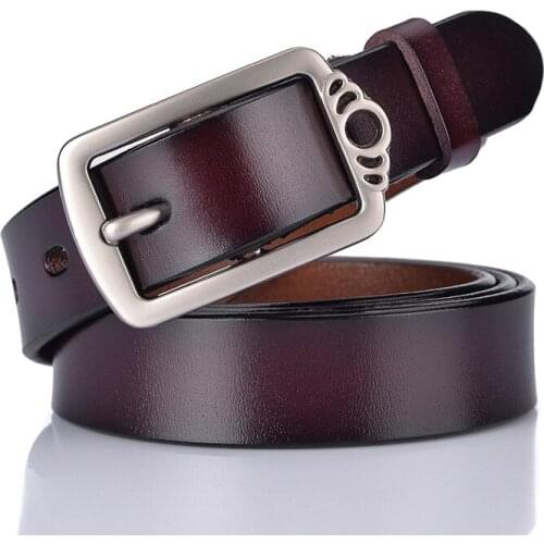 New belt pin buckle ladies genuine leather cowhide retro wild belt Korean decoration fashion casual pants belt