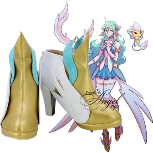 Popular game LOL Soraka Cosplay Shoes Party Custom Made Shoes
