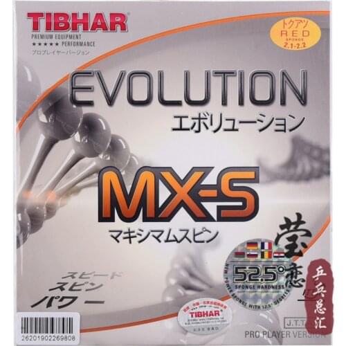 Original Tibhar MX-S 52.5 hardness table tennis rubber hard rubber for fast attack with loop pimples in racket sports
