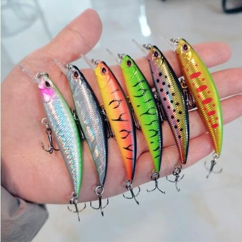 Minnow Lure 80mm Fast Sinking Minnow Wobbler Deep Long Cast Fishing Lures Crankbaits Jerkbait Bait Peche Pesca trolling lure