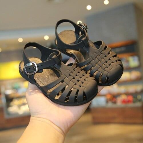 Girls Sandals 2021 New Net Celebrity Cute Size Childrens Non-slip Children Toddler Baby Hole Baotou Sandals Summer