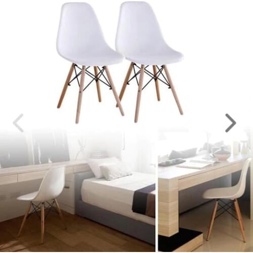 2PCS Modern Dining Chairs With Scandinavian Design And Medieval Style With Iron Wire Wooden Feet Suitable For Dinning Room HWC