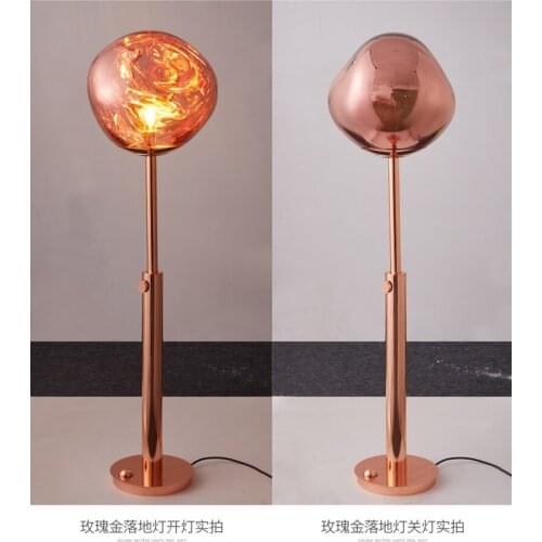 Modern Floor Lamp Creative Plastic Shade Metal Floor Lamps For Bedroom Home Decor Silver Gold Rose Gold E27 Standing Lamp