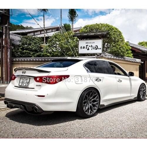 For Nissan Infiniti Q50 Spoiler 2013+ ABS Plastic Rear Roof Spoiler Wing Trunk Lip Boot Cover Car Styling