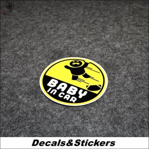 NO.L321 Baby in Car Caution 3M Reflective Modified Stickers Waterproof Decals car Racing Motorcycle