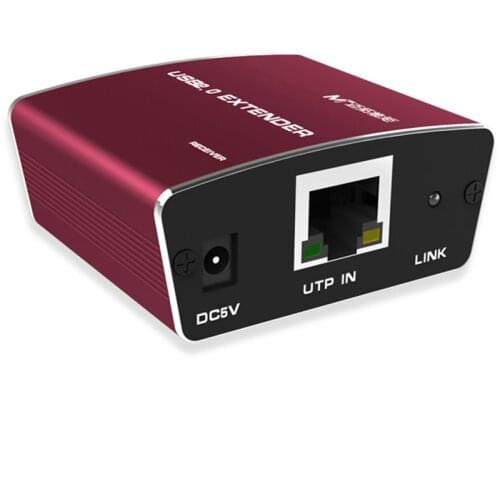 USB Extender 2.0 USB to CAT RJ45 LAN UTP kabel USB Extendion Repeater up to 100M 330ft with Power adapter