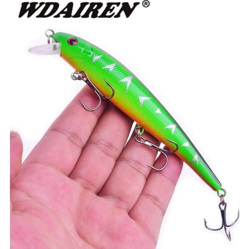 WDAIREN Fishing Lure 13cm 19.5g Minnow Float Wobbler Artificial Hard Plastic Bait Surface Crankbait 3D eyes Pesca fishing tackle
