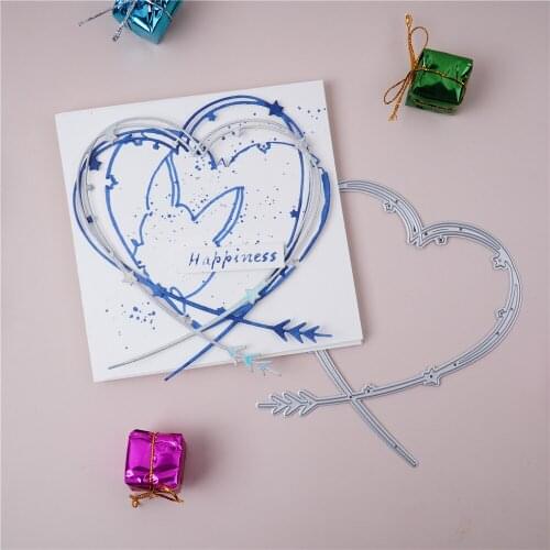 YaMinSaNiO Heart Frame Dies Metal Cutting Die DIY Scrapbooking Photo Album Paper Cards Making Crafts Embossing Folder Dies Cut