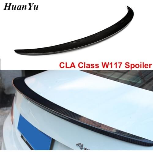 W117 AMG style Carbon Fiber Rear Spoiler for Mercedes-benz CLA Class Back Rear Duck Wings Lips 2013+ CLA180 CLA200 CLA45