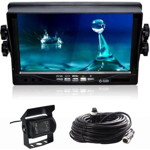 LED Reverse Camera 7" TFT LCD Monitor For Truck Bus Parking Assistance Monitors S DC 9V-35V Car Monitors