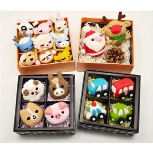 Zodiac cartoon set wool needlepoint kit wool felt needle felting gift box craft needlecraft DIY handmade