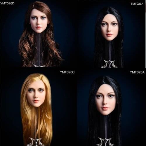 1/6 Scale Head Carving Anna Female Head Sculpt for 12 inches Action Figure Body DIY YMTOYS YMT026