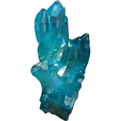 1PC New Green Plating Hole Crystal Quartz Sample Plating Crystal Cluster Decoration Gift Healing