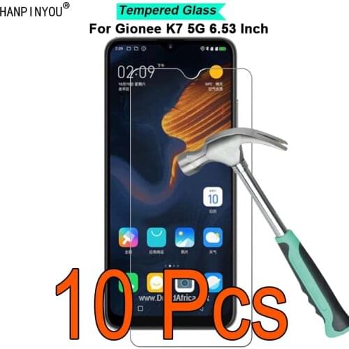 10 Pcs/Lot For Gionee K7 5G 6.53" 9H Hardness 2.5D Ultra-thin Toughened Tempered Glass Film Screen Protector Guard