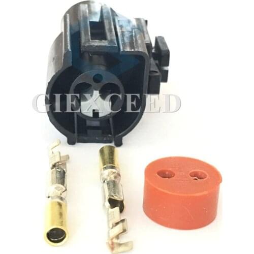 2 Sets 2 Pin Female Waterproof Automotive Connector Car Socket With Pins And Seals