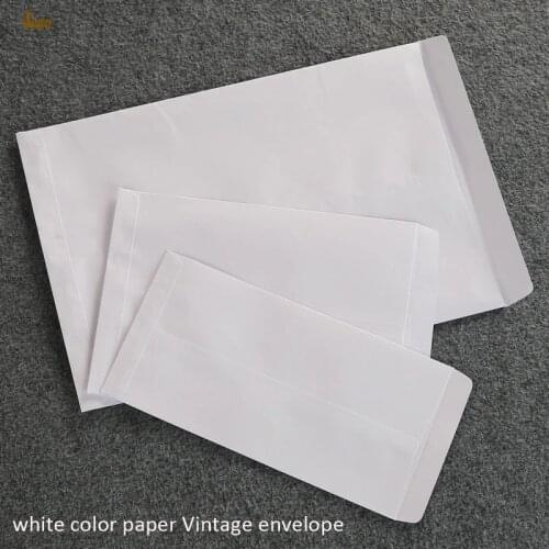 2018 Postcard 100pcs In/ 32x23cm Blank Vertical Envelope Gift Mailer For Cash/seed/ Kraft Paper /white Color 120gsm Vintage