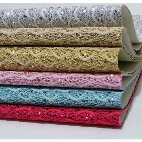 1PCS A4 SIZE 21cmX29cm Glitter Leather Synthetic PU Leather Fabric diy accessories craft supplies