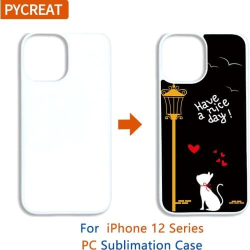 2D Hard Plastic Blanks Sublimation Case For iPhone 12 Pro Max Mini Cover Coque Full Protection Shockproof Mobile phone housing