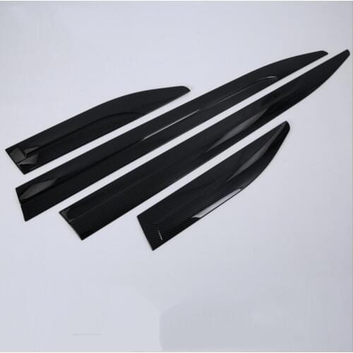 For Nissan Terra 2018 4PCS Car Carbon Fiber ABS Chrome Exterior Car Side Door Body Trim Molding Accessories Side Cover Trim