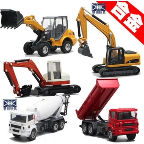Alloy engineering vehicles Variety Excavator excavator engineering forklift model toy Joint movable childrens toys