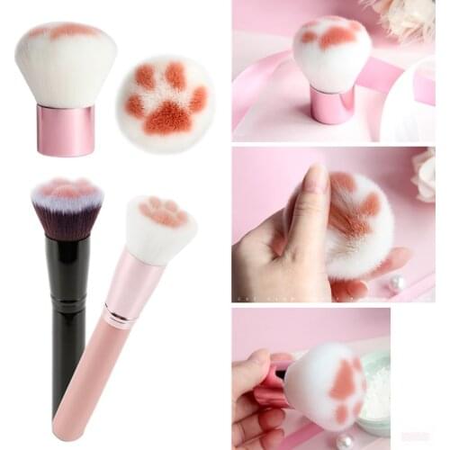 1Pc Face Makeup Cat Claw Paw High Quality Soft Fibre Brush Loose Powder Women Blush Contour Repair Highlighter Cosmetics Tool