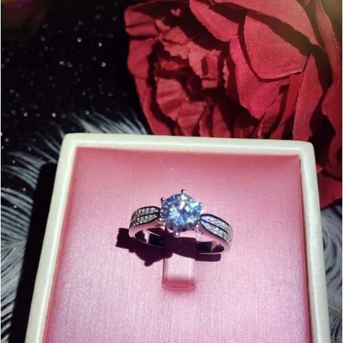 Fashion High Quality Zircon Ring 925 Sterling Silver Europe and Americas Size5-8 Wedding Ring for Women Jewelry Wholesale