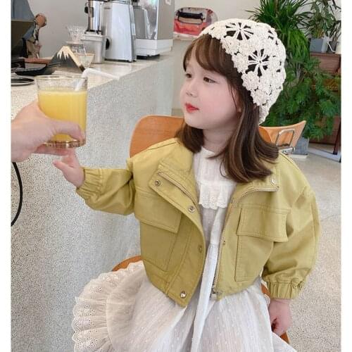2020 new spring autumn/winter Girls Kids zipper Coat comfortable cute baby Clothes Children Clothing