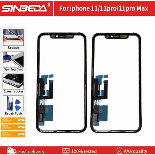 Original Touch Screen Digitizer Panel with frame for iPhone 11 Pro Max Front Glass Touch screen Sensor Repair Parts Replacement