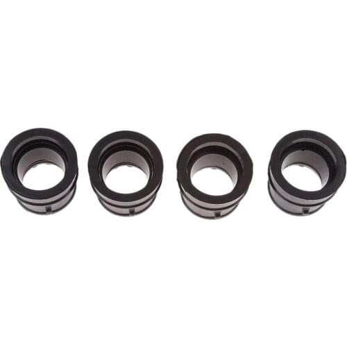 4x Carburetor Interface Adapter Intake Manifold Boot Joint for Honda Honda CB400 92-98 Motorcycle Dirt Bikes - Black