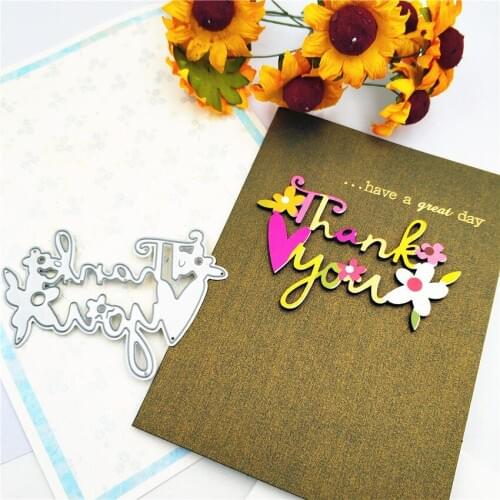 Cutting dies thank you metal crafts paper die-cutting /DIY embossing, Easter and New Year