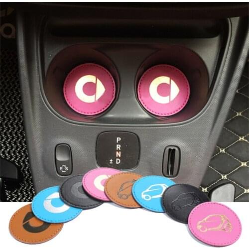 For Smart Fortwo Forfour 451 453 450 Crossblade Roadster City-Coupe Car Anti-Slip Cup Holder Mat Car Water Coaster Accessories