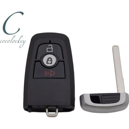 Cocolockey Remote Car Key Shell Fob for Ford F150 Key Proximity Smart Keyless Uncut HU101 Blade 2017-2019 Replacement Key Case