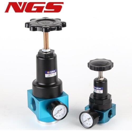 QTYH-8 QTYH-10 QTYH-15 QTYH-25 QTYH-50 1/4 3/8 1/2 2 BSP Inlet Port Pneumatic High Pressure 0~40 bar Air Regulator With Gauge