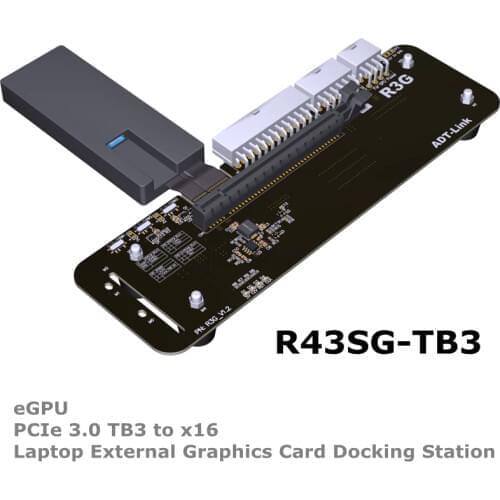 R43SG-TB3 PCIe x16 PCI-e x16 to TB3 Extension Cable PCI-Express Cables eGPU Adapter Thunderbolt 3 graphics card docking station