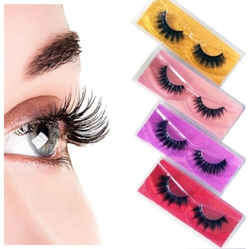 Fuarscs Reusable Faux Mink Eyelashes Hand Made False Eyelash Super Long 3d Mink Lashes For Daily Makeup Natural False Lashes