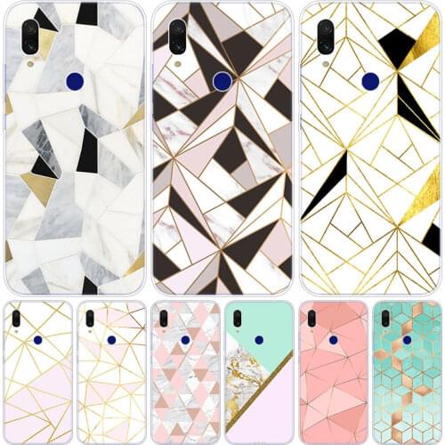 Colorful Geometric Marble Silicone Case for Xiaomi Redmi K20 5X 6X Play A1 A2 8 Lite 7A 6A S2 Y2 Y3 Note 4 4X 5 6 7 Pro F1 Cover