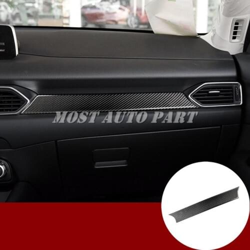 Carbon Fiber Dashboard Glove Box Molding Trim Cover For Mazda CX-5 KF 2017-2019 Car accesories interior Car Trim
