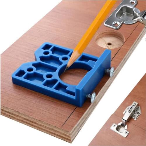 35mm Hinge Jig Hinge Installation Wood Drill Guide Locator Hinge Hole Opener Boring Furniture Door Cabinets Tool For Carpentry